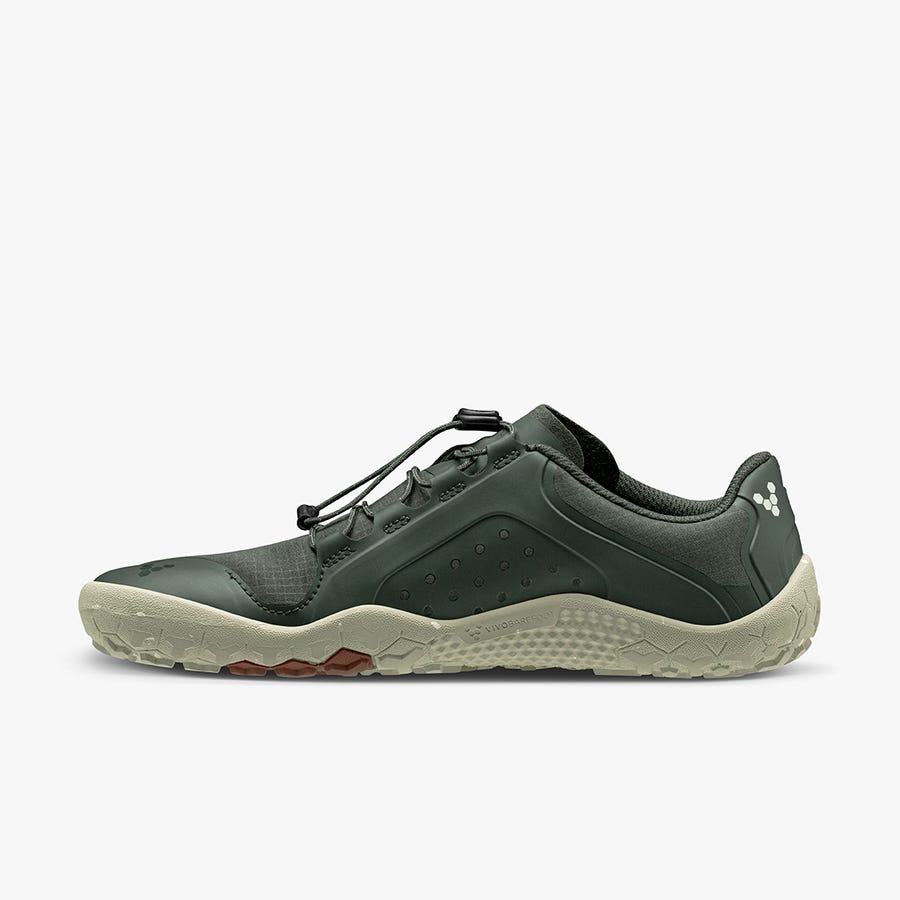 Green Women's Vivobarefoot Primus Trail II All Weather FG Running Shoes | Philippines 0124ZUTG